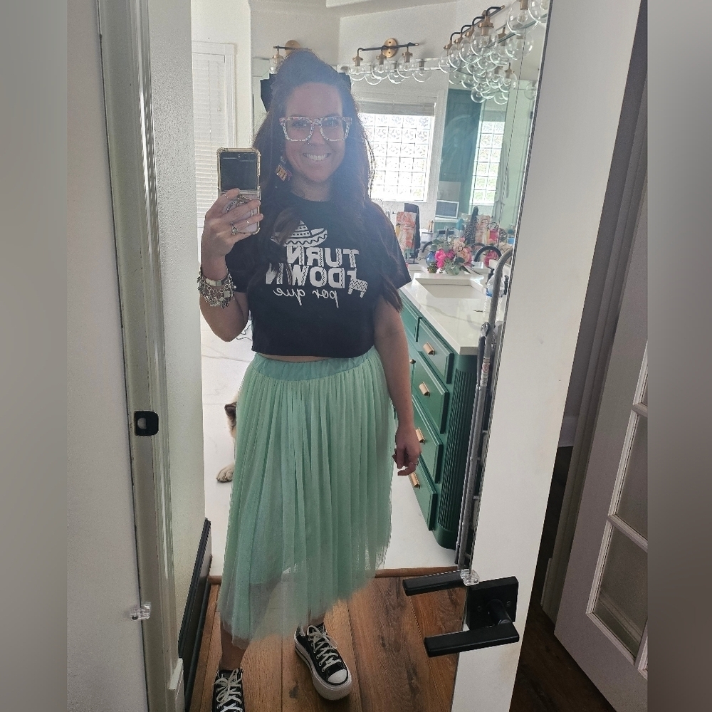 Mint Green Tulle Skirt